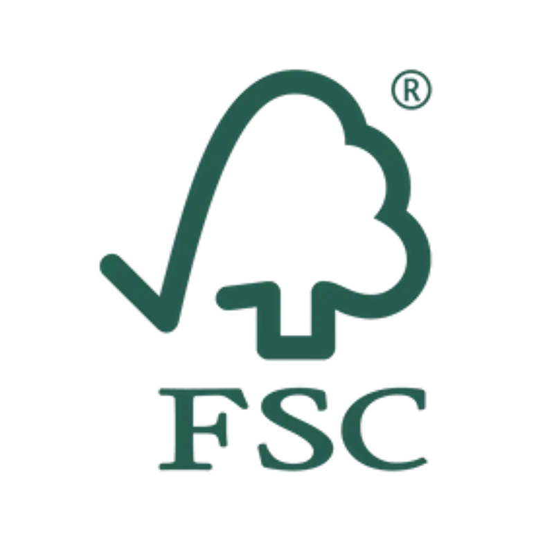 Logo certificazione FSC per packaging proveniente da foreste gestite in modo responsabile
