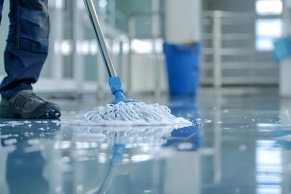 Linea detergenza per lavare i pavimenti e garantire ambienti sempre igienizzati