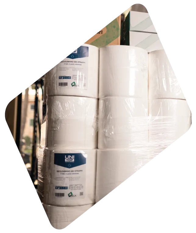 Linea Detergenza UNICA: prodotti e accessori professionali per igiene e sicurezza, conformi alle normative e integrati al packaging.